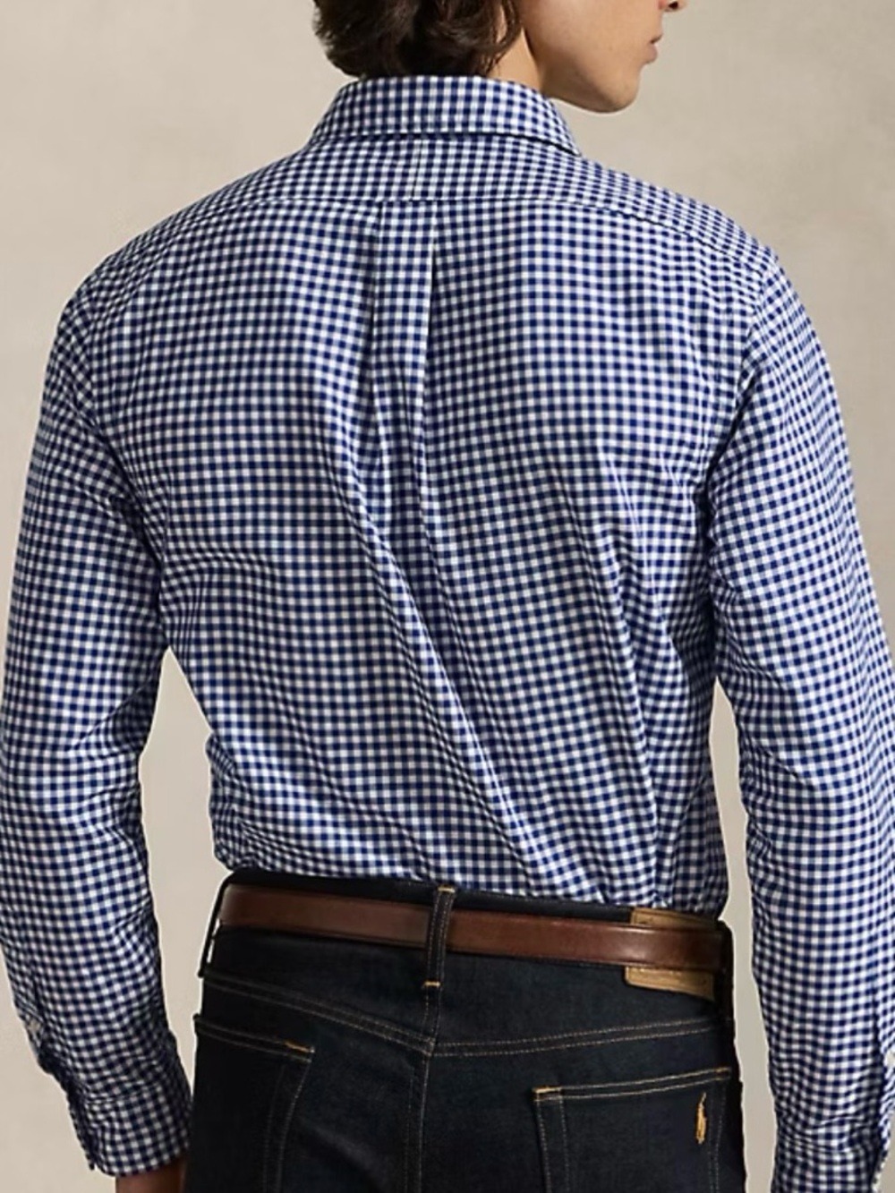 Polo by Ralph Lauren Blue and White Check Long-Sleeve Button-Down Shirt - Picture 7 of 7